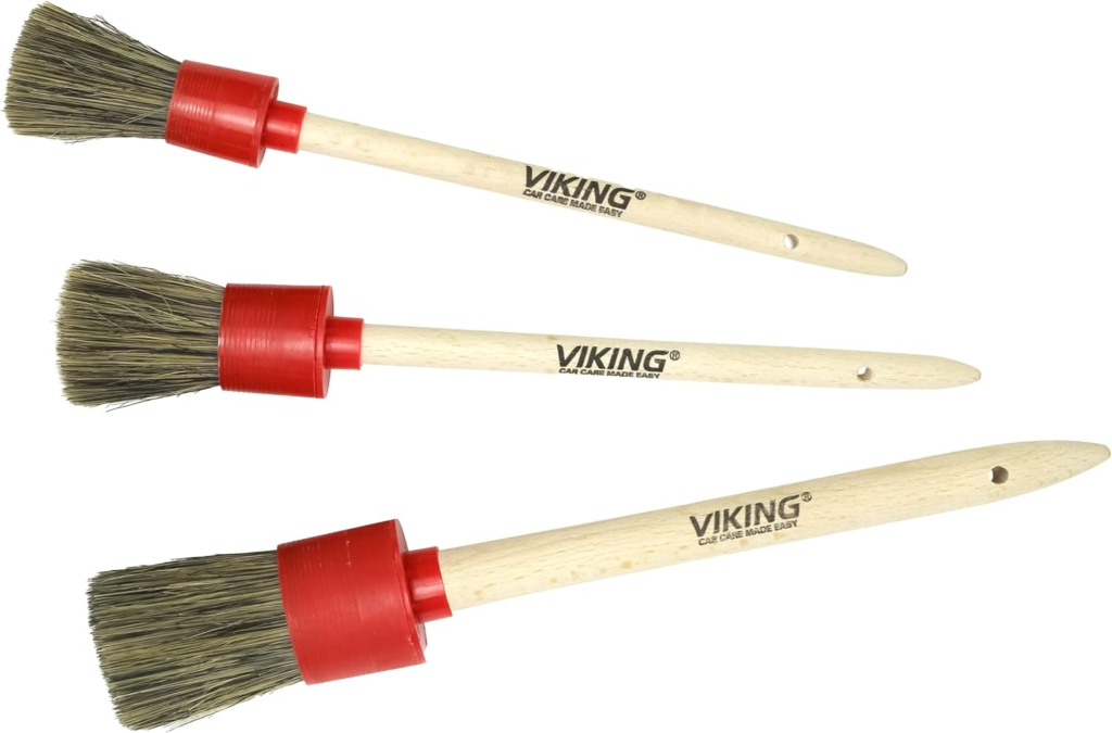 1. VIKING Car Detailing Brush Set (3-Pack)