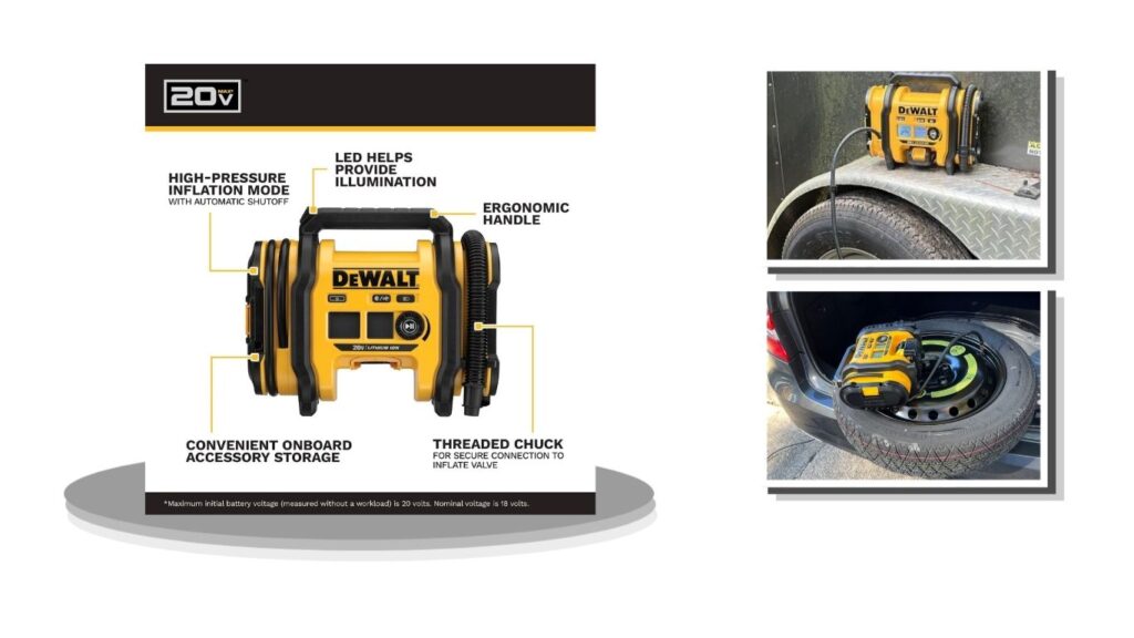 DEWALT 20V MAX Cordless Tire Inflator