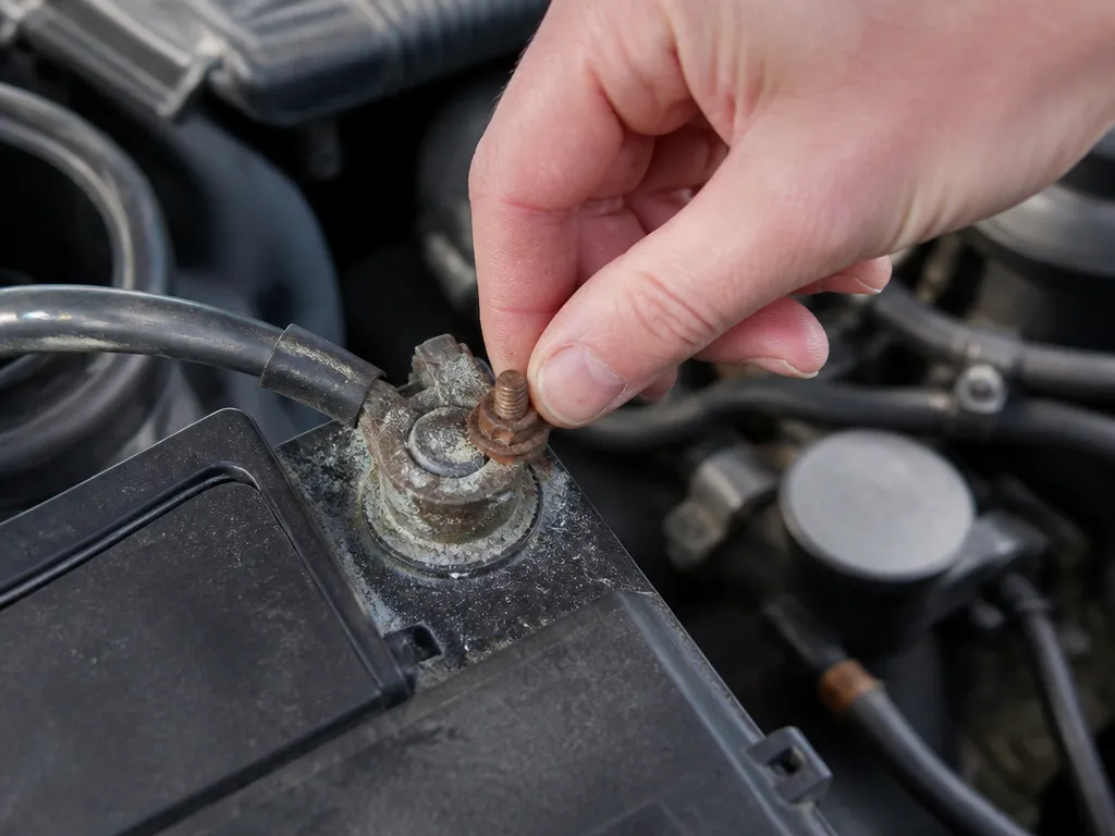 Can't Get a Crusty Screw Out of a Car Battery Terminal - can't get crusty screw out of battery car