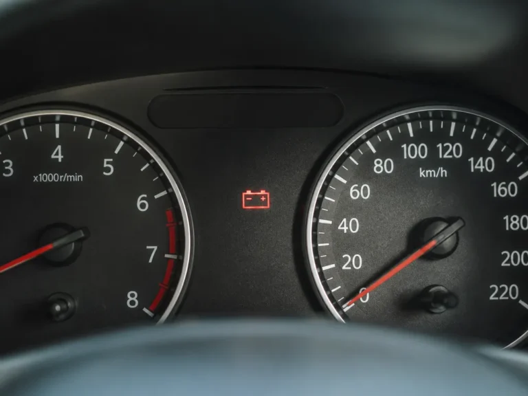 car battery light on then off
