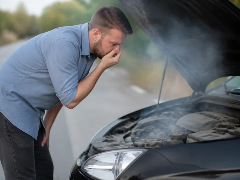 car struggling to accelerate and burning smell