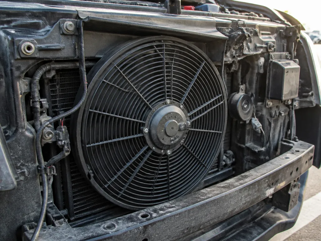 Inspect the Condenser Fan and External Airflow - car ac only works when cool outside