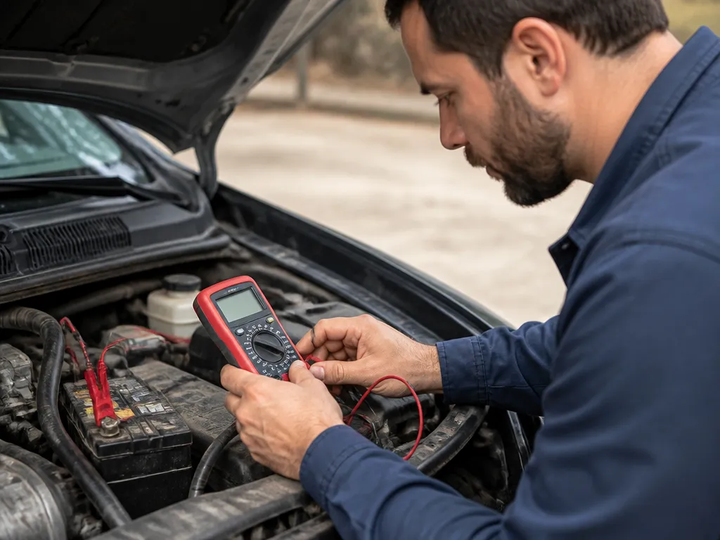 Test Battery Voltage and Voltage Drop - car won't start check engine light and battery light on