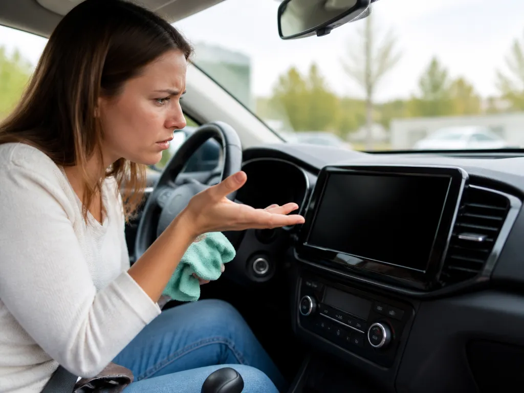 Use this order: - car touch screen not working after cleaning