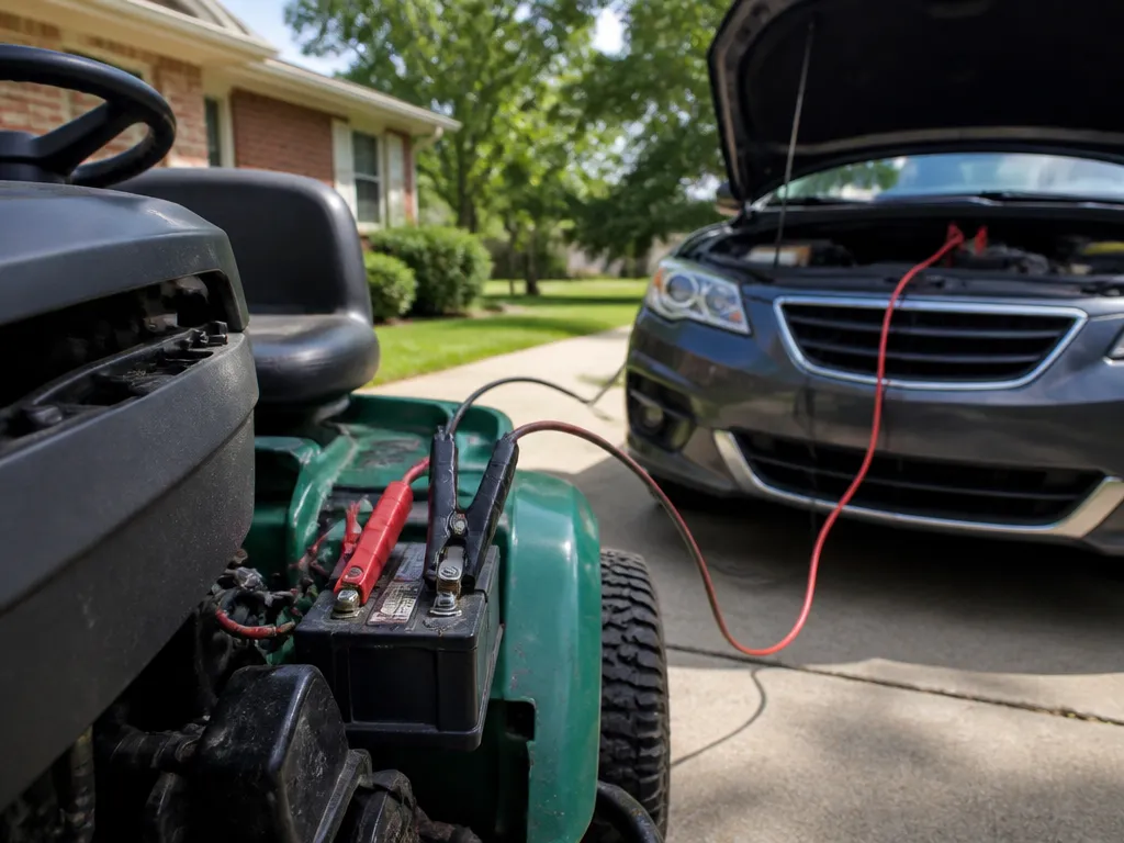 What Battery Type Does Your Mower Use? - can you jump a mower battery with a car?