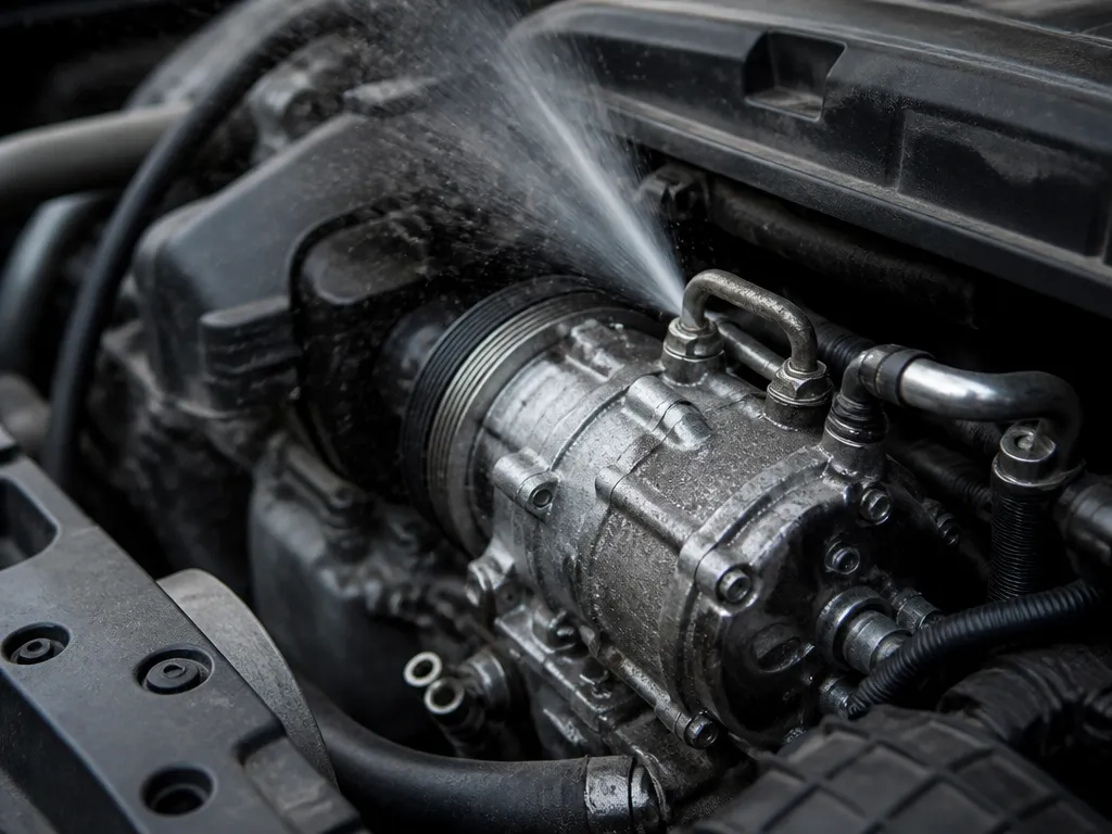 Why It Happens After the Compressor Runs - car ac compressor shooting out freon