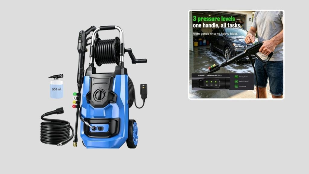 Toyqqeow 5000 PSI Electric Pressure Washer — High-Pressure Cleaning Power