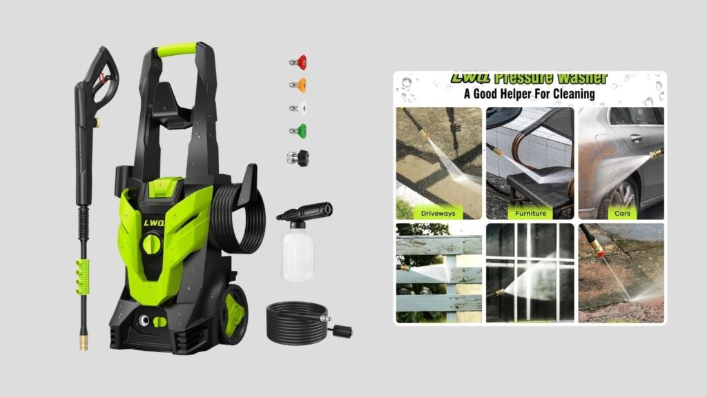 LWQ 2030 PSI Electric Pressure Washer – Best for Versatile Cleaning