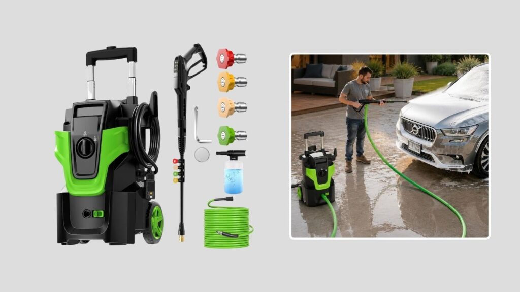 Toyqqeow 5000 PSI Electric Pressure Washer – Best for Heavy-Duty Cleaning