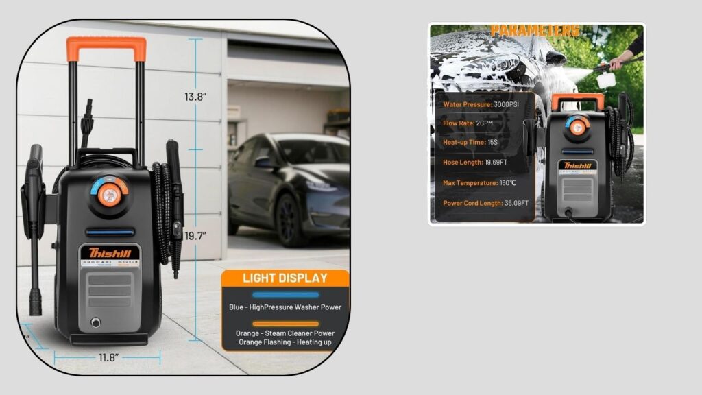 Nozzlpeak 3000 PSI Electric Pressure Washer — High-Flow 3000 PSI Option