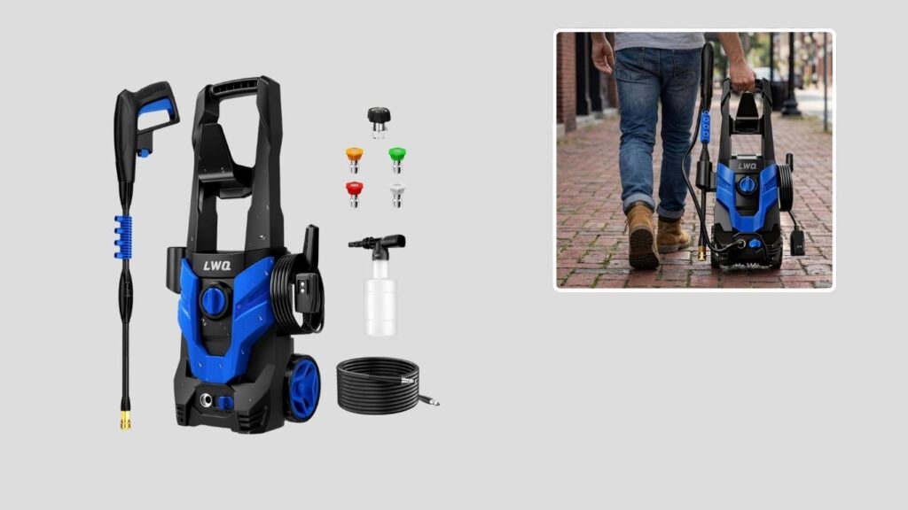 LWQ 2030 PSI Electric Pressure Washer — Versatile Cleaning With Foam Cannon