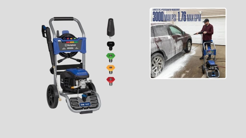 Westinghouse WPX3000e 3000 PSI Pressure Washer  Heavy-Duty Electric Cleaning
